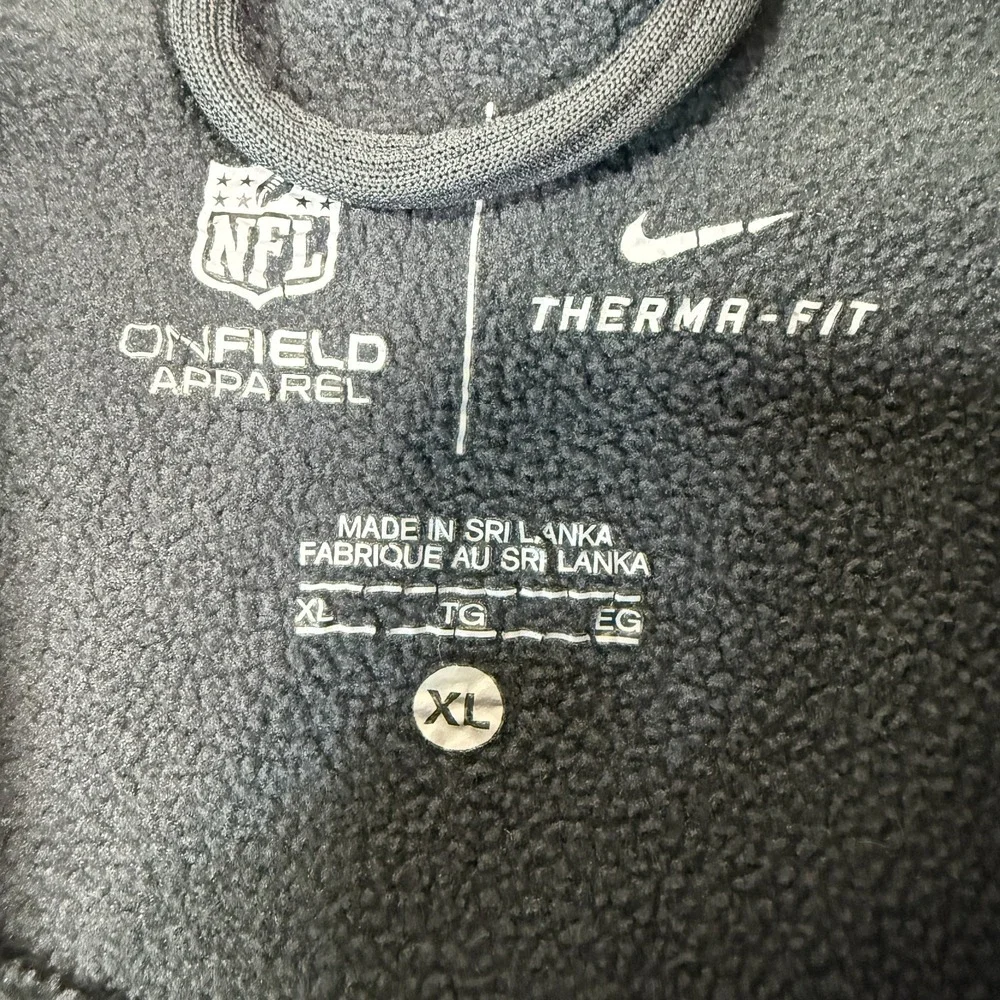 Nike Hoodies Men XL Gray Full Zip Green Bay Packers On-Field Therma-Fit NFL Flee